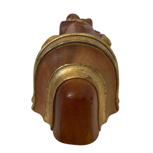 Karl Storr Munich Hand Carved Virgin Mary & Jesus Wood & Gold Gilt. Wall Shelf For Sale In San Francisco - Image 6 of 7