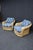 1980s Pair of Custom Wicker Swivel Lounge Chairs Attributed to Century Furniture, 1980s For Sale - Image 5 of 13