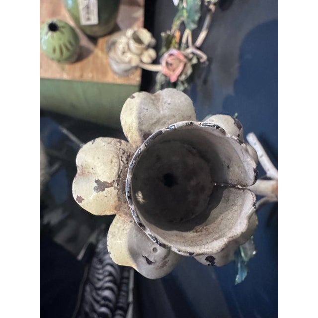 1930s Toleware Candle Sconces For Sale - Image 10 of 12