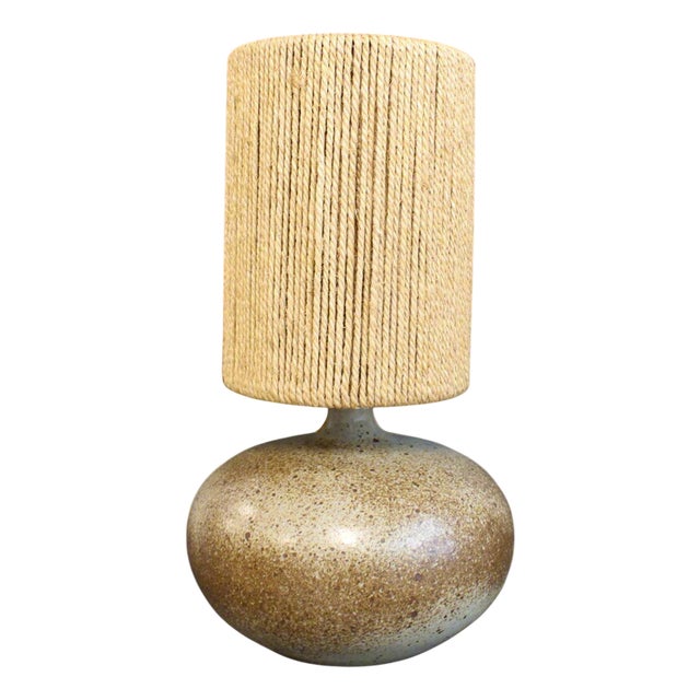 Vintage French Ceramic Table Lamp, 1970s For Sale