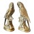 Vintage Solid Brass Parakeet Parrot Budgie Bookends For Sale