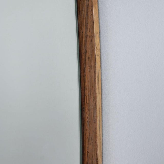 Wood Danish Wall Mirror in Teak, 1960s For Sale - Image 7 of 9