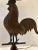 Custom Vintage Metal Rooster Lamps With Handpainted Shades -A Pair For Sale - Image 9 of 12