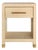 Matthew Izzo Home Pelham Natural Grasscloth One Drawer Side Table With Rattan Wrapped Handle For Sale