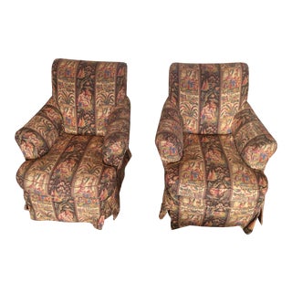 Vintage Slipcovered Monte Allen Chairs - a Pair For Sale