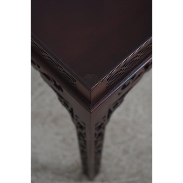 1980s Baker Colonial Williamsburg Byrd Mahogany Tea Table For Sale - Image 5 of 13