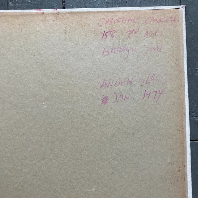 1970s Original Contemporary Impressionist Portrait Painting For Sale - Image 4 of 4