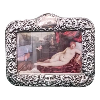 Early 20th Century Edwardian Sterling Silver Photo Frame For Sale