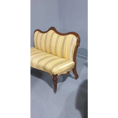 Wood Antique Victorian Sofa, 1880s For Sale - Image 7 of 12