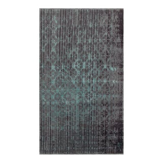 Rug & Kilim’s Contemporary Style Rug in Blue and Gray Abstract Pattern For Sale