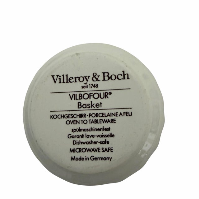 Green Vintage 1990s Villeroy & Boch Basket Dessert Plate, Creamer and Ramekin - Set of 3 For Sale - Image 8 of 8