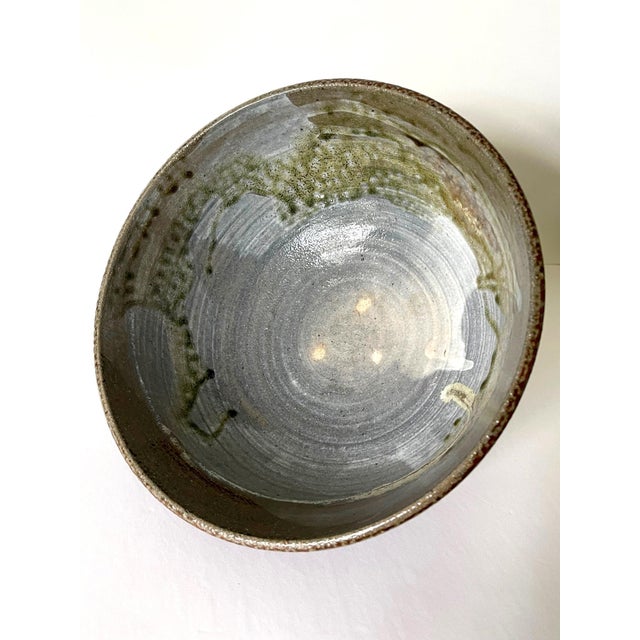 Large Ceramic Bowl with Salt Glaze by Toshiko Takaezu For Sale - Image 4 of 13