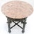 Maison Jansen c1920s Round Pink Marble Top Cast Metal Base Side End lamp Table Stand For Sale - Image 4 of 11