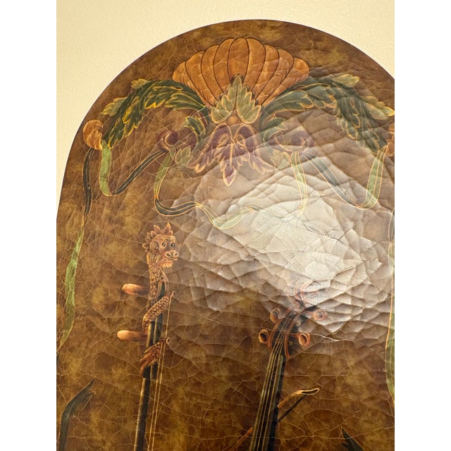 This striking, late 20th-century decorative wall panel brings a rich, collected texture to any interior. Crafted from wood...