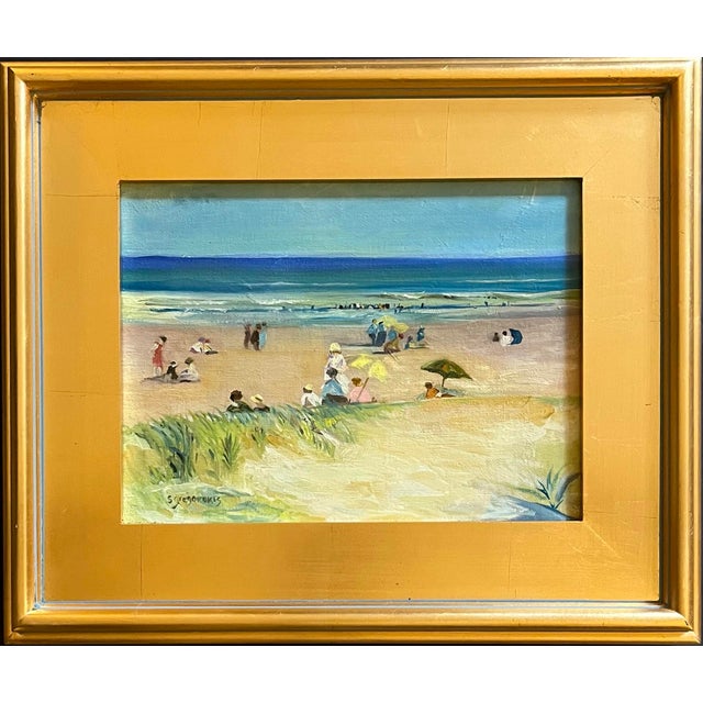 American Oil Painting of a Long Island Beach Scene For Sale - Image 3 of 4