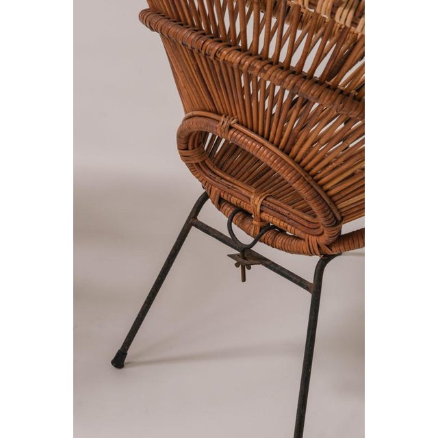 Rattan Chairs by Janine Abraham & Dirk Jan Rol for Rougier, France, 1956, Set of 2 For Sale - Image 10 of 15