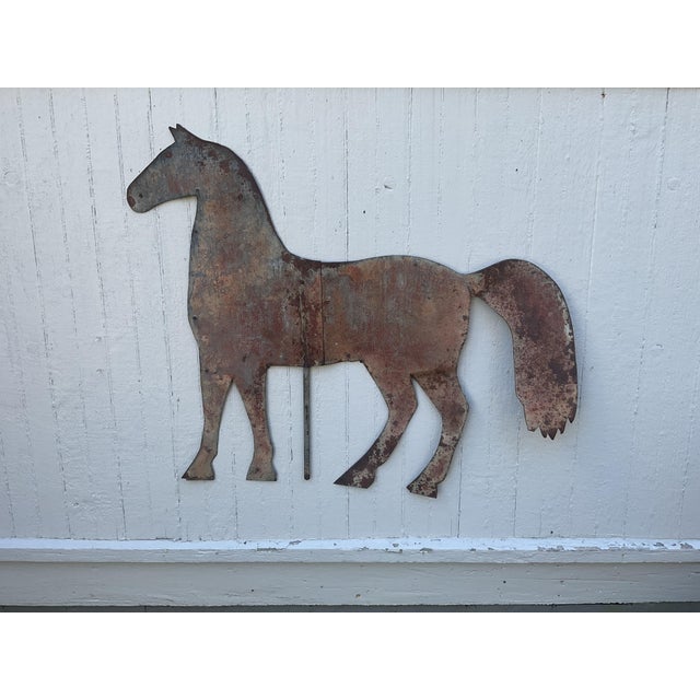 Large scale folk art weathervane with beautiful historic surface. Strong form made even more compelling by the vanes 42”...