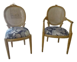 Late 20th Century French Faux Bois Chairs- Set of 2