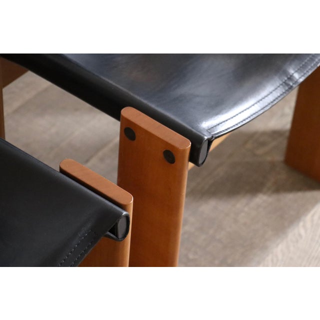 Monk Dining Chairs by Afra and Tobia Scarpa for Molteni, Italy, 1974, Set of 6 For Sale - Image 10 of 12