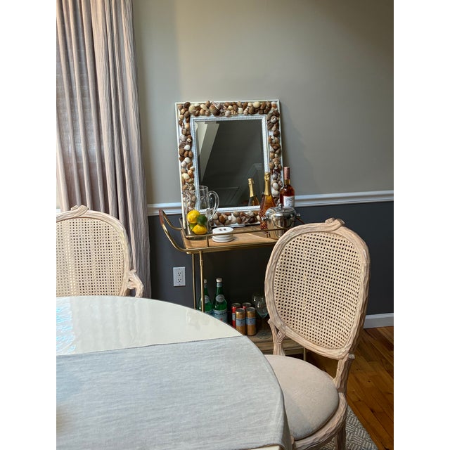 1980s Vintage Handmade Shell Wall Mirror For Sale - Image 5 of 6