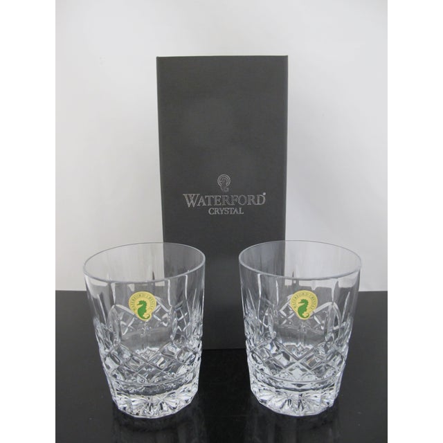 Waterford Crystal Lismore Double Old Fashioned Glass Set of 2 Unused in Box For Sale In Portland, OR - Image 6 of 10