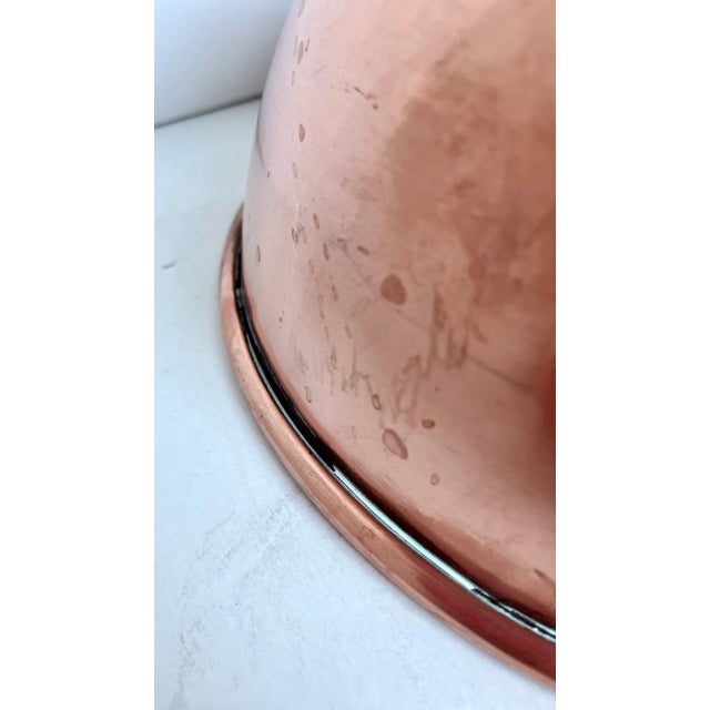 Metal Vintage Bazaar De La Cuisine Copper Mixing Bowl For Sale - Image 7 of 11