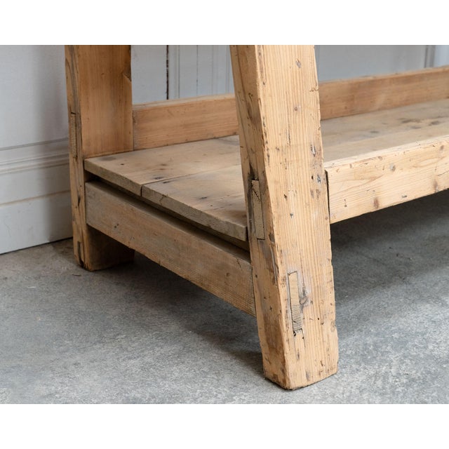 Antique Workbench in Fir Wood, 1940 For Sale - Image 11 of 16