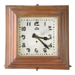 Art Deco Wall Clock by Ato, 1920s For Sale
