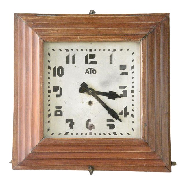 Art Deco Wall Clock by Ato, 1920s For Sale