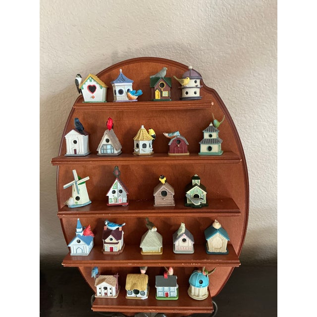 Folk Art Collector Item, Lenox Garden Birdhouse Thimble Collection For Sale - Image 3 of 8