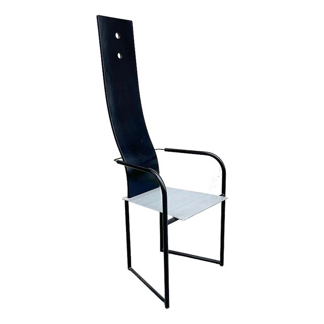 Italian Highback Chair, 1980s For Sale