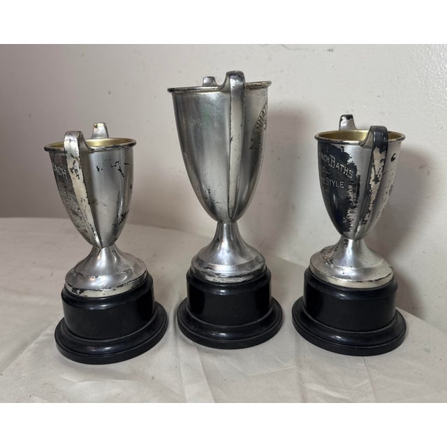 Antique 1930's Sterling Silver & Bronze Lyle Cup Engraved Speaking Trophy Award For Sale - Image 9 of 10