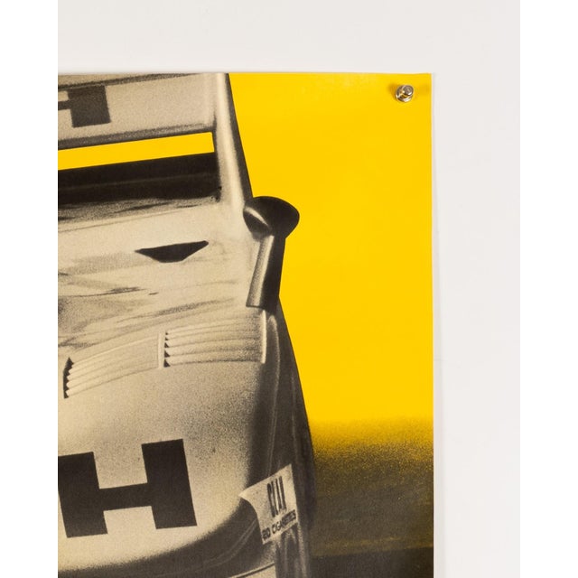 Yellow Porsche Interserie Imola Original Poster by Atelier Strenger, 1972 For Sale - Image 8 of 9