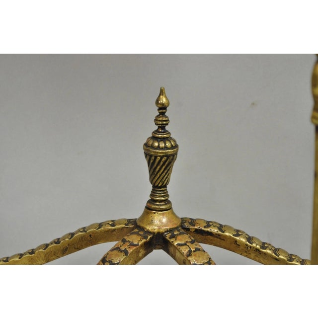 Antique Gothic Revival Oscar Bach Style Figural Bronze & Onyx Console Side Table For Sale - Image 11 of 15