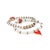 Metal Valentines Love Red Heart Bracelet Set For Sale - Image 7 of 8