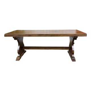 Vintage Mahogany Monastery Table, 1970s For Sale