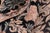 Black Shabby Chic 1990's Floral Tulip Pak-Persian Black/Tan Wool Round Rug- 8'0'' X 8'2'' For Sale - Image 8 of 9