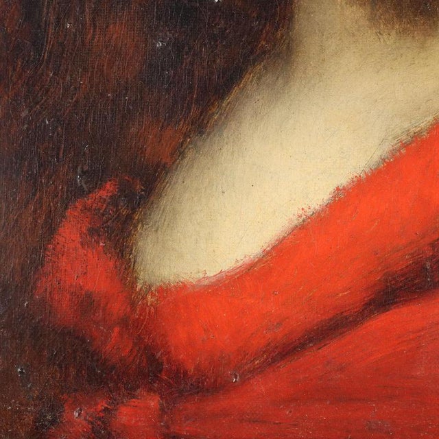 After Jean-Jacques Henner, Portrait, Oil on Canvas, Framed For Sale - Image 6 of 12