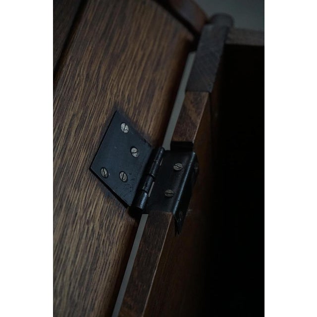 Mid 20th Century Modern Danish Oak Chest with Decorative Relief Carving, 1940s For Sale - Image 13 of 18