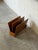 Wood Teak Magazine Holder and Storage Rack With Center Handle Vintage Mid-Century Modern 1960s For Sale - Image 7 of 8