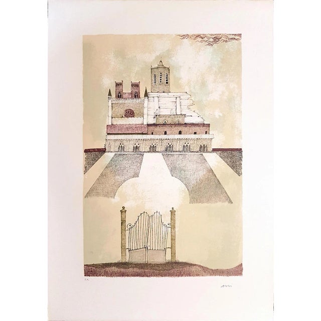 Cathedral of Tarragona - Original Lithograph by Ossi Czinner - 1970s 1970s For Sale