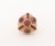 Modernist 18k Yellow Gold Ruby and Diamond Cocktail Ring For Sale - Image 4 of 7