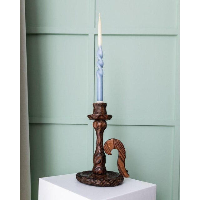 Rare, brutalist vintage candlestick from south-Italy. Its shape breaks radical and modern design and enhances almost every...