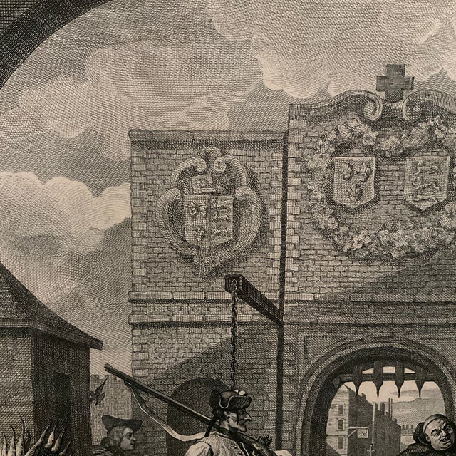 Antique 18th Century Engraving "O the Roast Beef of Old England", by