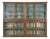 Large Patinated Solid Wood Bookcase For Sale
