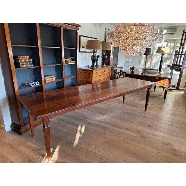 Large Antique Colonial Farmhouse Table, 1890s For Sale - Image 11 of 11