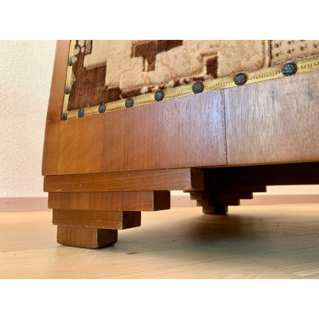 Art Deco Italian Sofa Set in the style of Fortunato Depero, 1920s, Set of 3 For Sale - Image 17 of 18