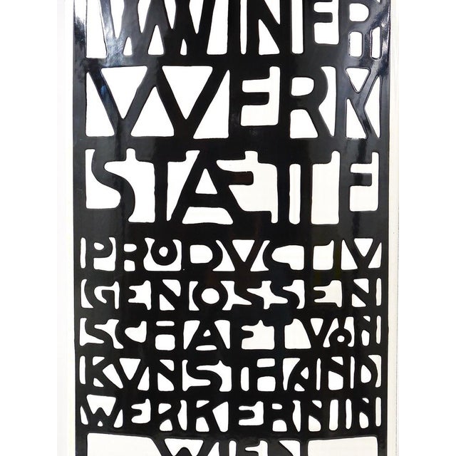 Art Nouveau Domed Enameled Advertising Sign from Wiener Werkstaette, Vienna, 1960s For Sale - Image 15 of 18
