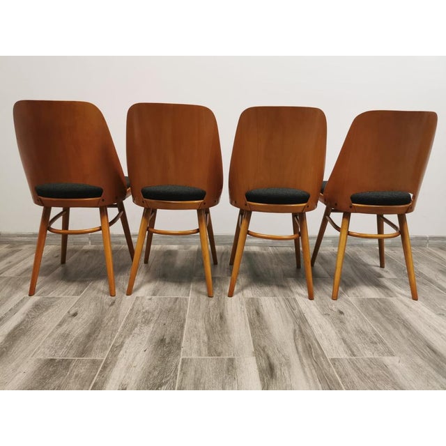 Dining Chairs by Radomir Hoffman for Ton, 1950s, Set of 4 For Sale - Image 13 of 18