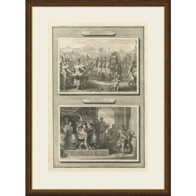 This original copper engraving from Pieter Mortier's illustrated Bible, published in Amsterdam circa 1700, shows two Old...
